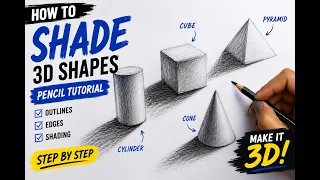 How to Shade 3D Shapes with Pencil Basic Forms Shading Tutorial for Beginners
