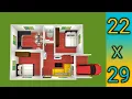 22 29 GHAR KA NAKSHA KAISE BANAYE BEAUTIFUL HOUSE DESIGN 2BHK 22x29 SMALL HOUSE PLAN
