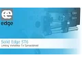 Solid Edge ST6 - Linking Variables To Spreadsheet