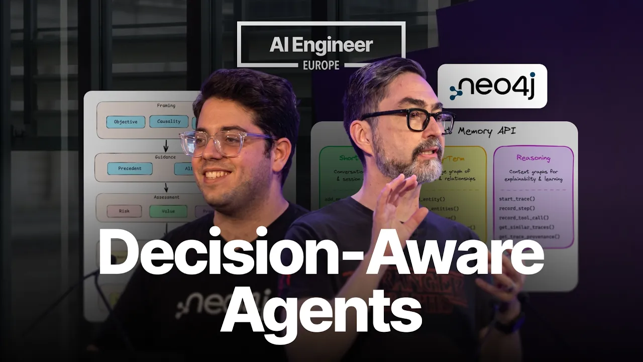 Context Graphs for Explainable, Decision-Aware AI Agents — Andreas Kollegger & Zaid Zaim, Neo4j: video thumbnail