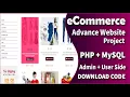 Advance Ecommerce Shopping Website Project PHP mySQL Admin panel FYP Download code