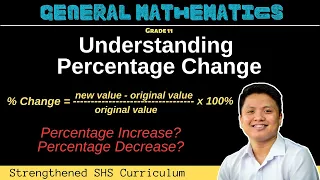 Understanding Percentage Change Percentage Increase and Decrease Grade 11 General Mathematics