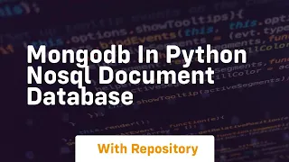 Mongodb in python nosql document database