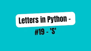 Make the letter S in Turtle