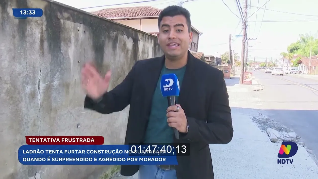 Furto frustrado: morador do guanabara surpreende e agride suspeito