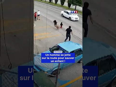 Un homme se jette sur la route pour sauver un enfant !｜TF1 INFO