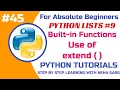 Python extend vs append Method Adding Elements to a List in Python Class 11 12 CS