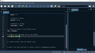 Python 54 Create a class instantiate an object and find its type using the type function