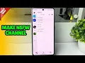 How to make nsfw channel on discord mobile 2026