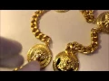 NEW Goldplated 5 Medallion Chain