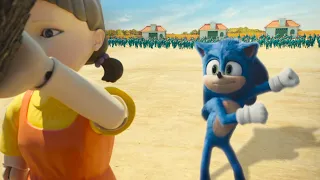 Sonic The Hedgehog In Squid Game 