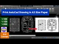 How to Print Layout Autocad Drawing in A3 Size Paper 1 100 1 150 Civil Concept