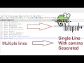 How to make all lines with Comma seperated Single line in Notepad