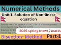 Numerical Methods ch-1 solution of Non-linear equation Bisection methods in Nepali language