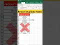How To Remove Duplicate Name