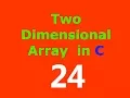 C Programming Tutorial in Hindi - Two Dimensional Array in C