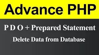 Delete Data from Database in PDO with Prepared Statement PHP Hindi