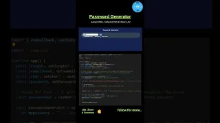 Password Generator using React and Tailwind