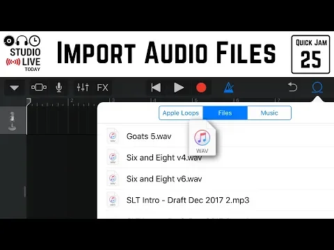 Download MP3 How to import audio files in GarageBand iOS (iPhone/iPad)