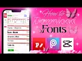 HOW TO ADD FONTS TO PICSART PHONTO AND CAPCUT
