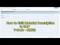 How to Change Material Description in SAP How to change unit of measure In SAP MM02