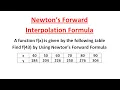 Newton s Forward Interpolation Formula l Numerical Methods l Newton s Interpolation Formula