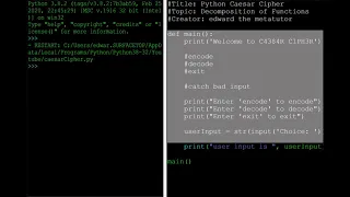 Python Caesar Cipher Part 1