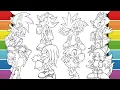Sonic the Hedgehog Coloring Pages Sonic Shadow Amy Tails Knuckles Silver Dr Eggman