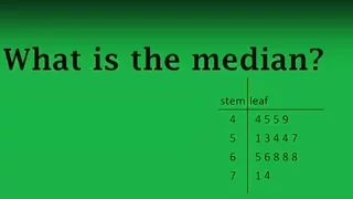 How to Find the Median with a Stem and Leaf Plot