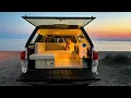 We Built a DIY Truck Camper with a Sectional Couch Bed - Full Tour Plans