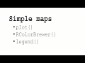 Introduction to R - make simple thematic maps using plot