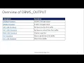 Oracle PLSQL - DBMS