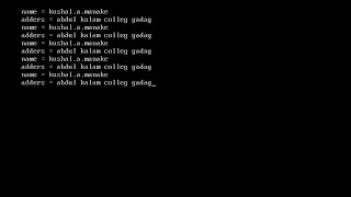 write a program to print name and address 5 TIMES