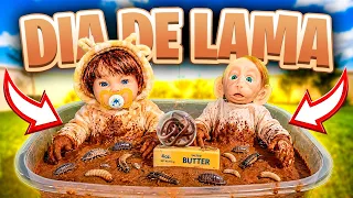 DIA DE LAMA COM OS BEBÊS REBORN DE SILICONE SÓLIDO *sujou muito?