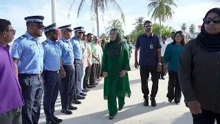 First Lady arrives in K. Kaashidhoo