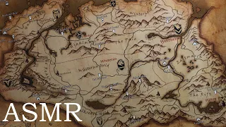 ASMR A Map of Skyrim The Elder Scrolls LORE whispers tracing