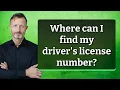 Where can I find my driver s license number