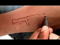 Simple Ak47 tattoo AK47 tattoo Simple gun tattoo Gun tattoo