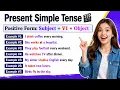Present Simple Tense Positive Sentences with Examples English Grammar for Beginners