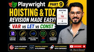 Playwright with Part 9 Hoisting TDZ Closures Arrow Functions Explained