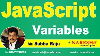 JavaScript Variables JavaScript Tutorial Mr Subba Raju