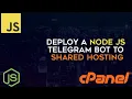How To Host NodeJs Telegram Bot Using Cpanel Shared Hosting UdayScripts