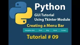 Python GUI How to create a Menu bar Menu List in Python Using Tkinter Tutorial 9