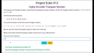 Project Euler 012 - Highly Divisible Triangular Numbers