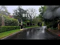 Driving in Rain Bel Air Los Angeles CA