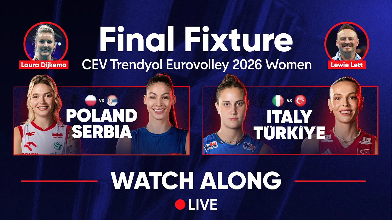 🔴 LIVE WATCH ALONG | Italy vs Türkiye (Gold) & Poland vs Serbia (Bronze)| #EuroVolleyW 2026 FINAL 🎙️