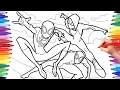Spider-man Into the Spider-Verse Coloring Pages How to Draw Spiderman and Spider Woman