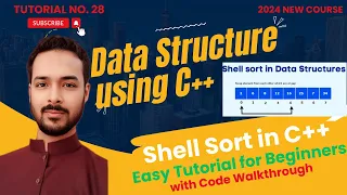 Tutorial 28 Shell Sort Implementation in C Shell Sort Algorithm Visualization Explanation