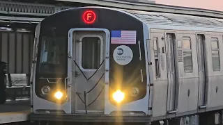 NYC Subway F Trains flying thru Avenue X with Automatic Train Operation ATO