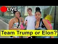 IRL Asking People if They are Team Trump or Team Elon